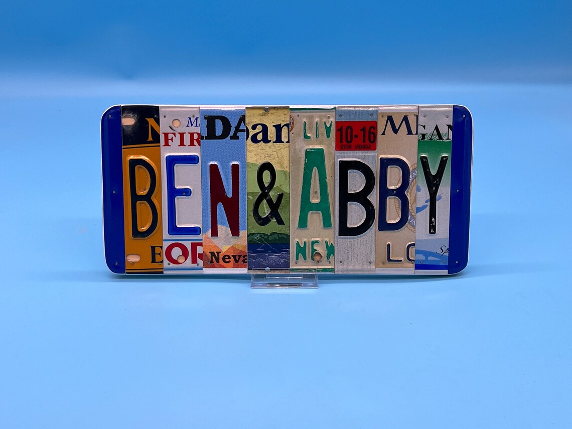 License Plate Name Sign Gifts for Kids Children's Gifts Etsy
