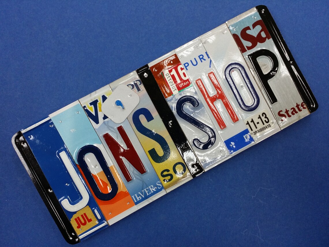 License Plate Name Sign Gifts for Kids Children's Gifts Etsy