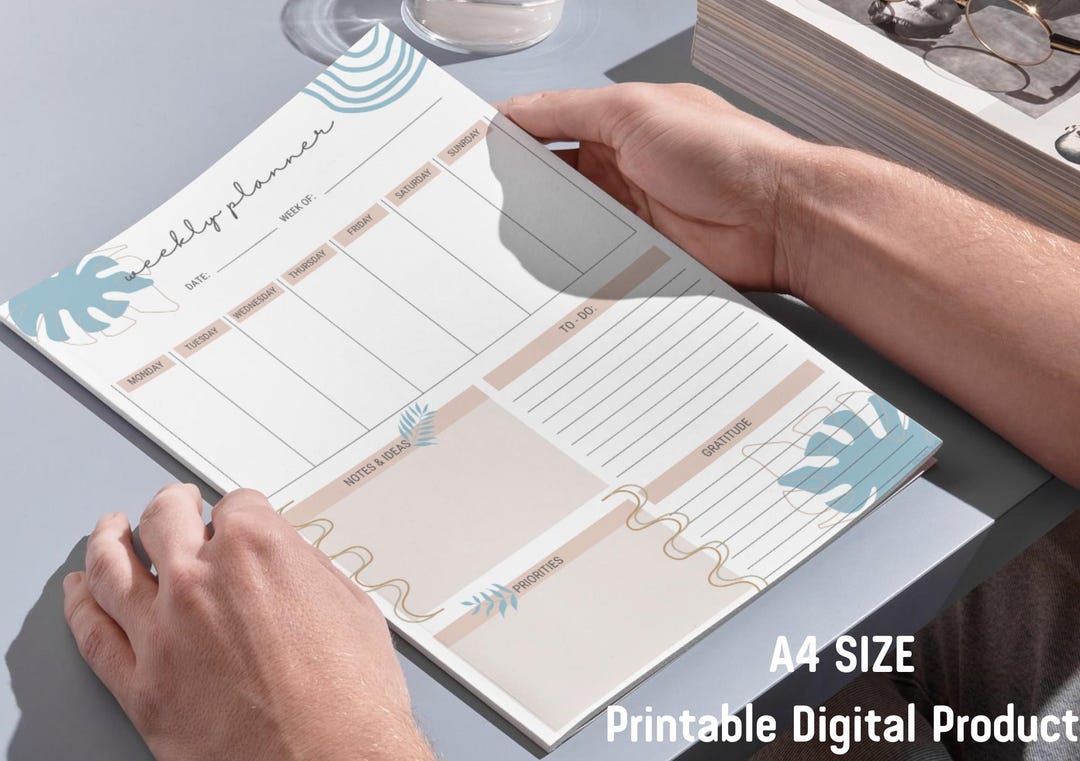 Minimal Weekly Planner – Printable PDF (A4) - Etsy
