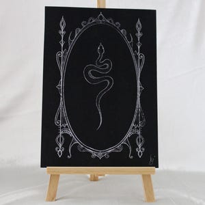 Gothic witchy snake digital printed artwork