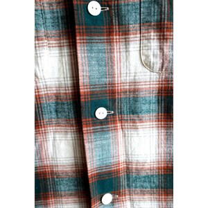 Vintage Filson Elk Heights Camp Shacket Rust Pine Grove Plaid Flannel Mens 3XL image 10