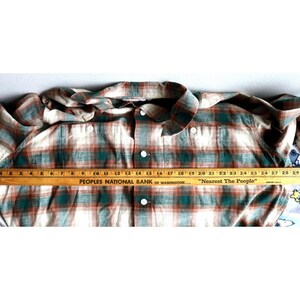 Vintage Filson Elk Heights Camp Shacket Rust Pine Grove Plaid Flannel Mens 3XL image 11