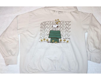Nostalgic Vintage Peanuts Snoopy 1950 Graphic Hoodie: Retro Comfort Sz M Cartoon