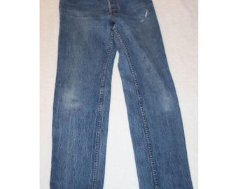 Vintage Rare Find 80's Levi's Wash 'Em Hot 501 label hoge taille knoopvlieg Sz 26