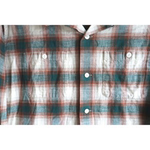 Vintage Filson Elk Heights Camp Shacket Rust Pine Grove Plaid Flannel Mens 3XL image 4