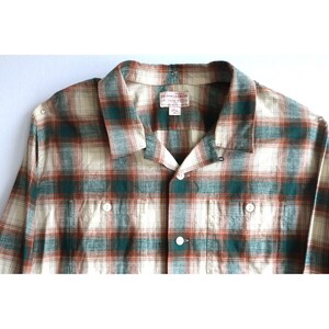 Vintage Filson Elk Heights Camp Shacket Rust Pine Grove Plaid Flannel Mens 3XL image 5