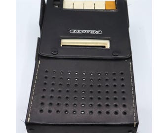 Lloyds Vintage Black Leather Cassette Recorder Playback Retro Collectible