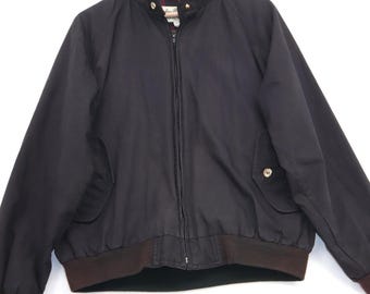 Y2K Vintage Sears Roebuck-jas L zwarte geruite gevoerde bovenkleding met rits aan de voorkant