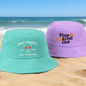 Personalized Large Size hat, Embroidered Bucket hat, Custom text logo Bucket hat, Personalized women hat Bachelorette Gift Gift For Dad Mom