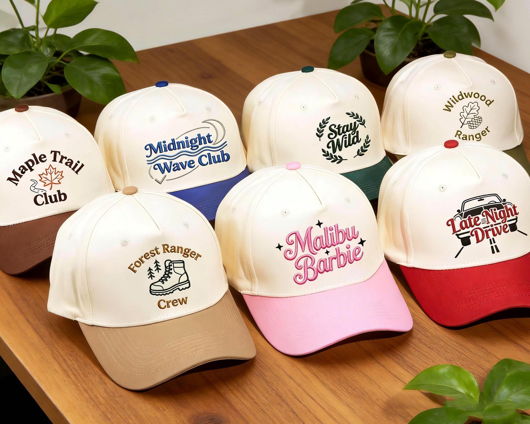 Vintage Two-Toned Baseball Cap - Embroidered Humor Hat - Snapback Trucker Hat Punch Monkey Funny Embroidered Trucker Hat – Viral  main image 2