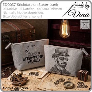 Embroidery Files Steampunk – 8 Motifs Scribble Doro-Collection Digital Embroidery Design