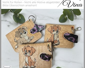 ITH Dog Poop Bag Holder Embroidery Design 5x7 | Puppy Dispenser Pouch Machine Pattern Gift for Dog Owners | Doro-Collection