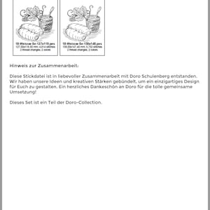 Vierte Katalogseite mit dem Weißwurst-Motiv und einem ausführlichen Text zur kreativen Zusammenarbeit mit Doro Schulenberg.

Fourth catalog page showing the white sausage design and a text about the creative collaboration with Doro Schulenberg.