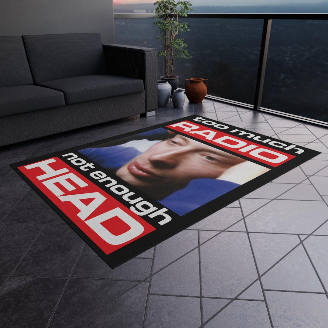 Radiohead Rug, Too Much Radio Not Enough Head - Etsy
