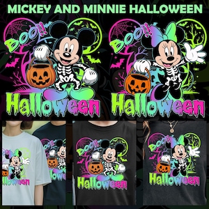 Mickey and Minnie Halloween Png Bundle, Not So Scary Halloween Png, Family Halloween Shirts , Halloween Trip Png, Halloween Png, couple png