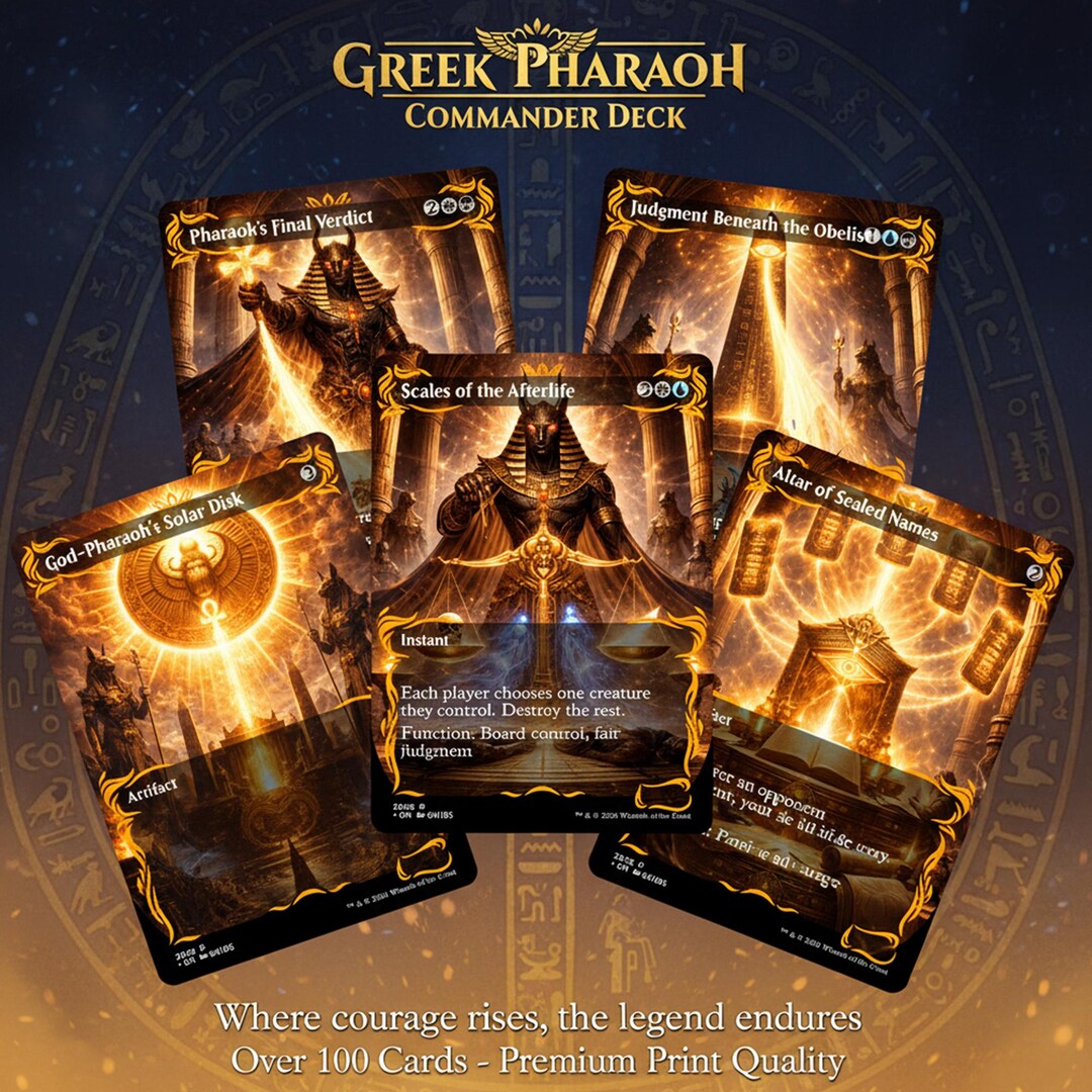 Custom Magic the Gathering Ancient God Commander Deck MTG Proxy | EDH ...