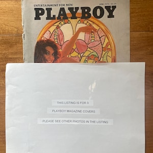 3 vintage playboy magazine covers 1970’s