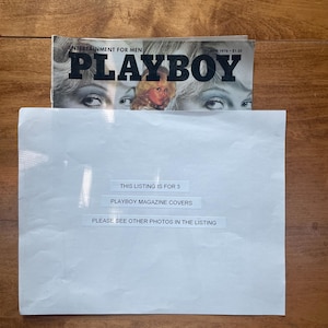3 vintage playboy magazine covers 1970’s