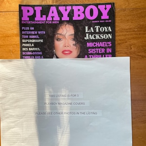 3 vintage playboy magazine covers 1980’s