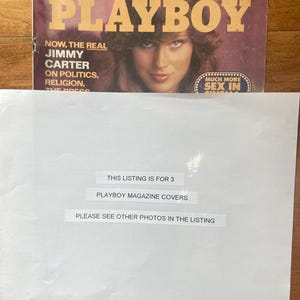 3 vintage playboy magazine covers 1970’s