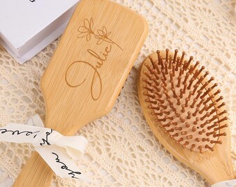 Bridesmaid Wood Combs Personalized,Custom Name Airbag Comb,Bridesmaid Proposal,Wedding Party Gift,Bridesmaid Carving Combs,Anniversary Gifts