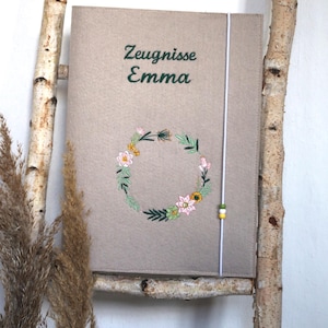 Zeugnismappe * Blumenkranz *