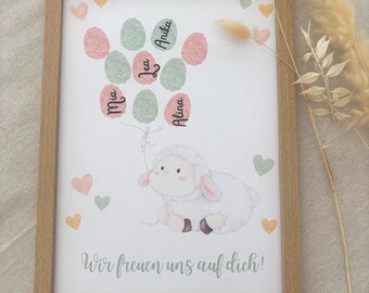Livro de Visitas para Chá de Bebê Personalizável - Presente para Bebê - Pôster de Impressão Digital - Download - para Meninos e Meninas - Presente para Grávidas - Revelação do Sexo do Bebê