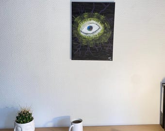 Focus/Believe - Eye Acrylic Painting