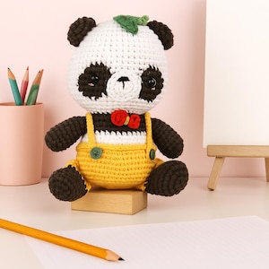 Panda Amigurumi pattern,  Panda Crochet Pattern, Calming Amigurumi Panda PDF, Crochet panda pattern, Amigurumi bear panda pattern