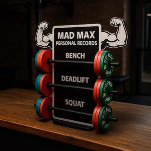 Support de suivi des relations publiques : banc, soulevé de terre, accroupissement.