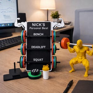 PR Tracker – Fitnessdisplay, Gewichtheffen, Powerlifting, Bodybuildingstandaard