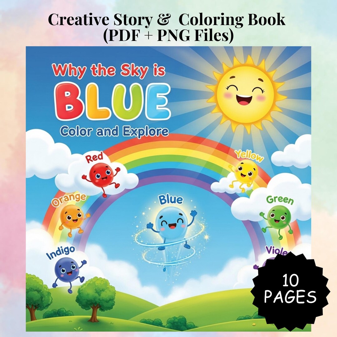 Why the Sky is Blue Storybook: Science Coloring & Activity Pages (PDF ...