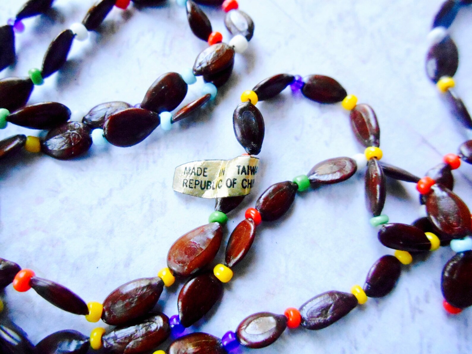 Johnny Apple Seed Vintage Necklace Long Necklace Apple Seed Etsy