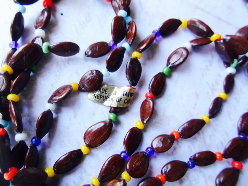 Johnny Apple Seed Vintage Necklace Long Necklace Apple Seed Etsy