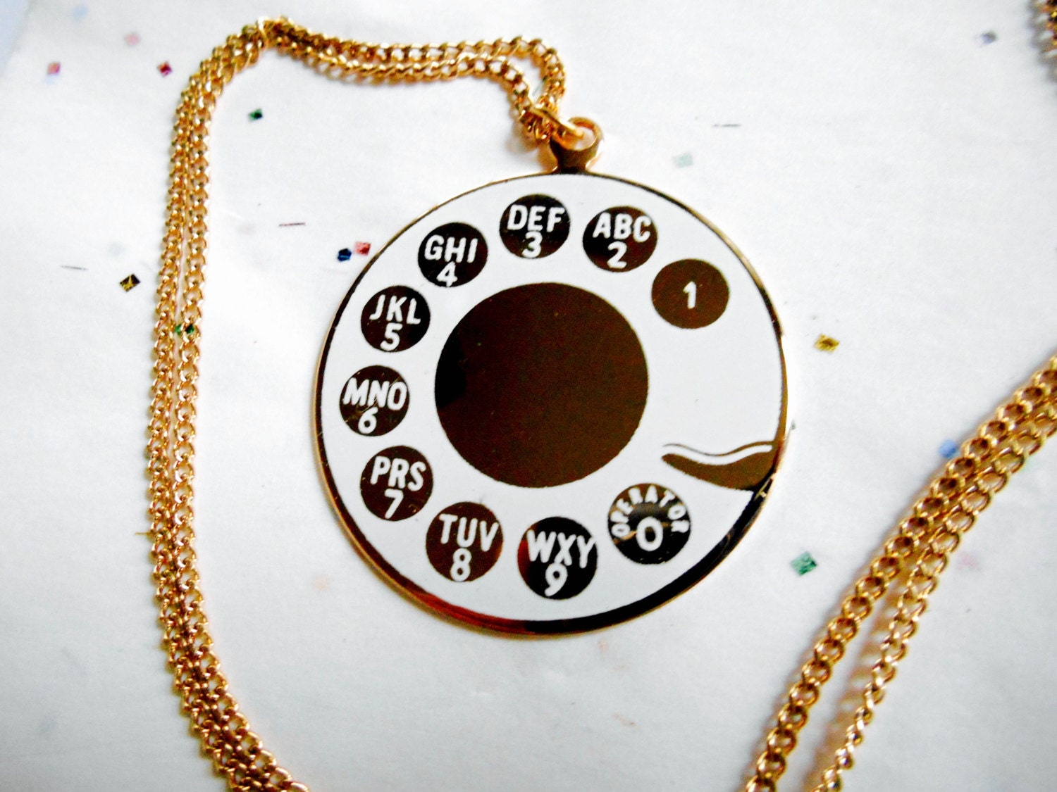 Telephone Dial Necklace Vintage Telephone Rotary Dial Etsy