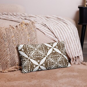 Brown Samoan Design Pillow Case