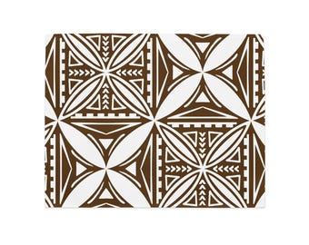 Bruine Samoaanse designplacematset