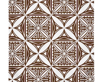 Brown Samoan Design Cloth Napkin Set