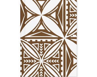 Bruin samoaans design hardcover notitieboek mat