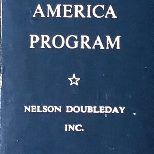 May include: A dark blue book cover with white text that reads "American Geographical Society Know Your America Program Nelson Doubleday Inc."
