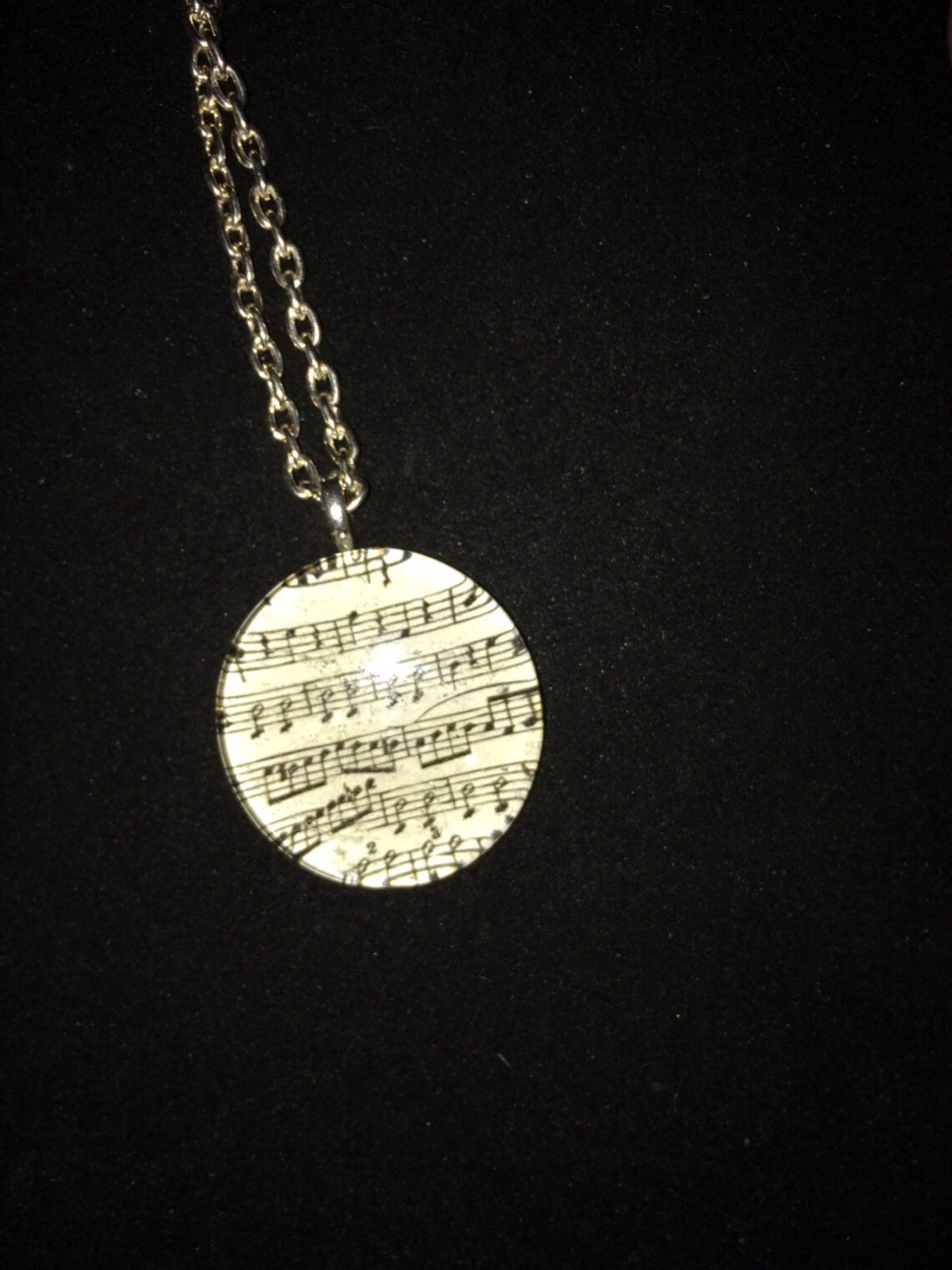 Music Notes Sheet Music art glass pendant necklace Teacher Etsy
