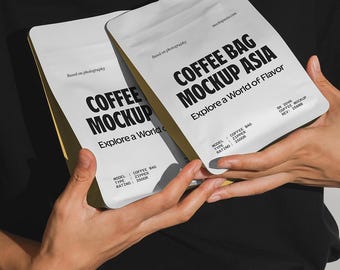 Kaffeesack Mockup: Realistisches Cafe Verpackungsdesign (PSD Layered, 4000x6000px)