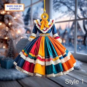 traditional mexican christmas dress Handmade Embroidered Mexican Christmas Dress: Fiesta Holiday Girls Dress