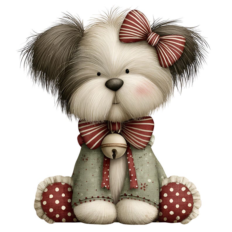 Christmas Puppy Clipart PNG Bundle, Holiday Dog Graphics (digital ...