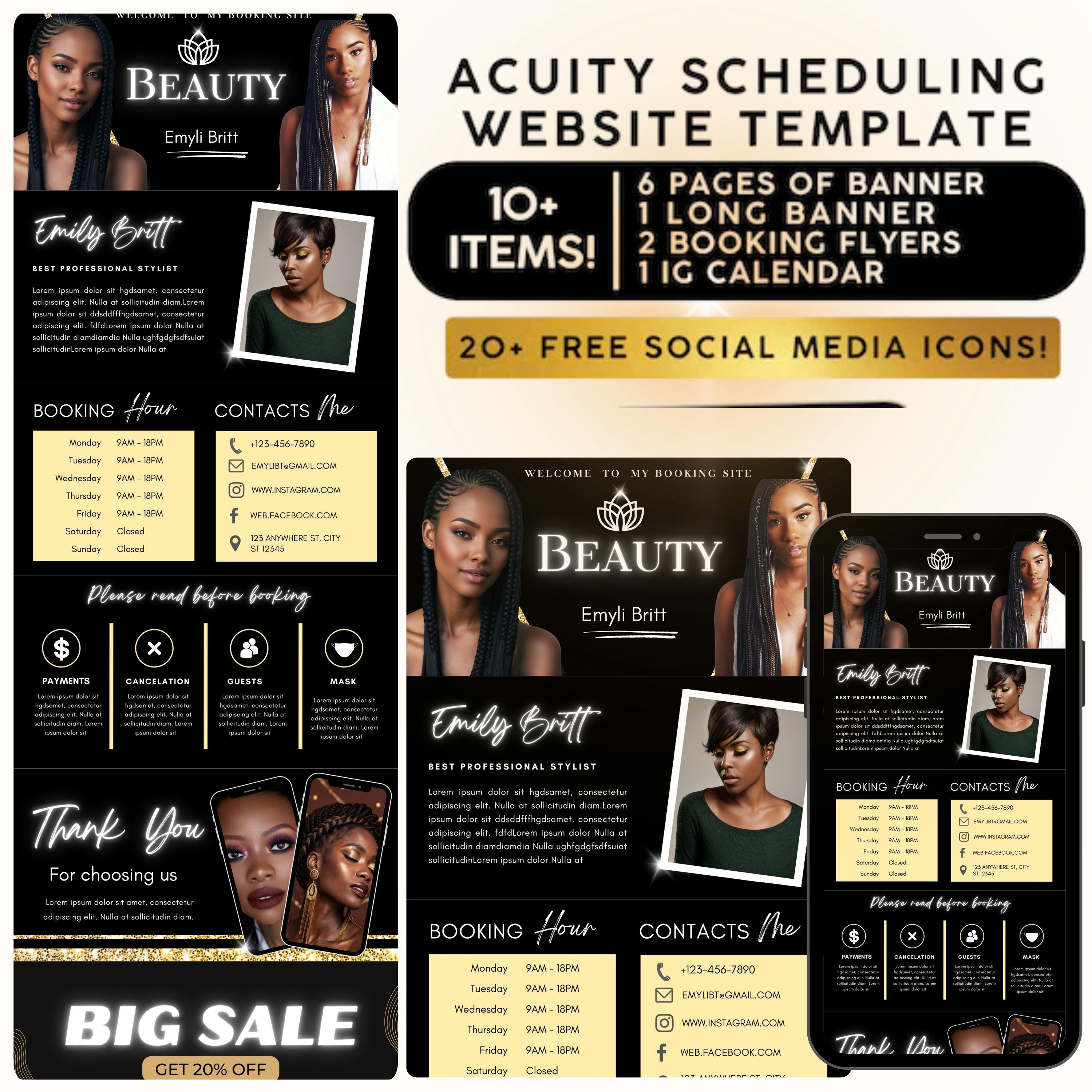 Editable Acuity Scheduling Template: Canva DIY Design (digital Download ...
