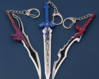 Solo Leveling Sword Keychain – Sung Jinwoo Daggers & Demon King Blade