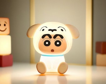 Lámpara de noche con palmaditas de Crayon Shin-Chan