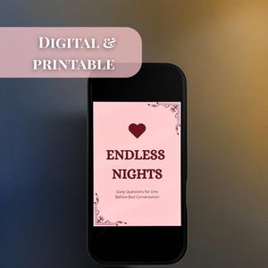 Digital couples conversation starter cards – downloadable marriage and relationship game with 30 days of before bed questions to deepen intimacy and connection.