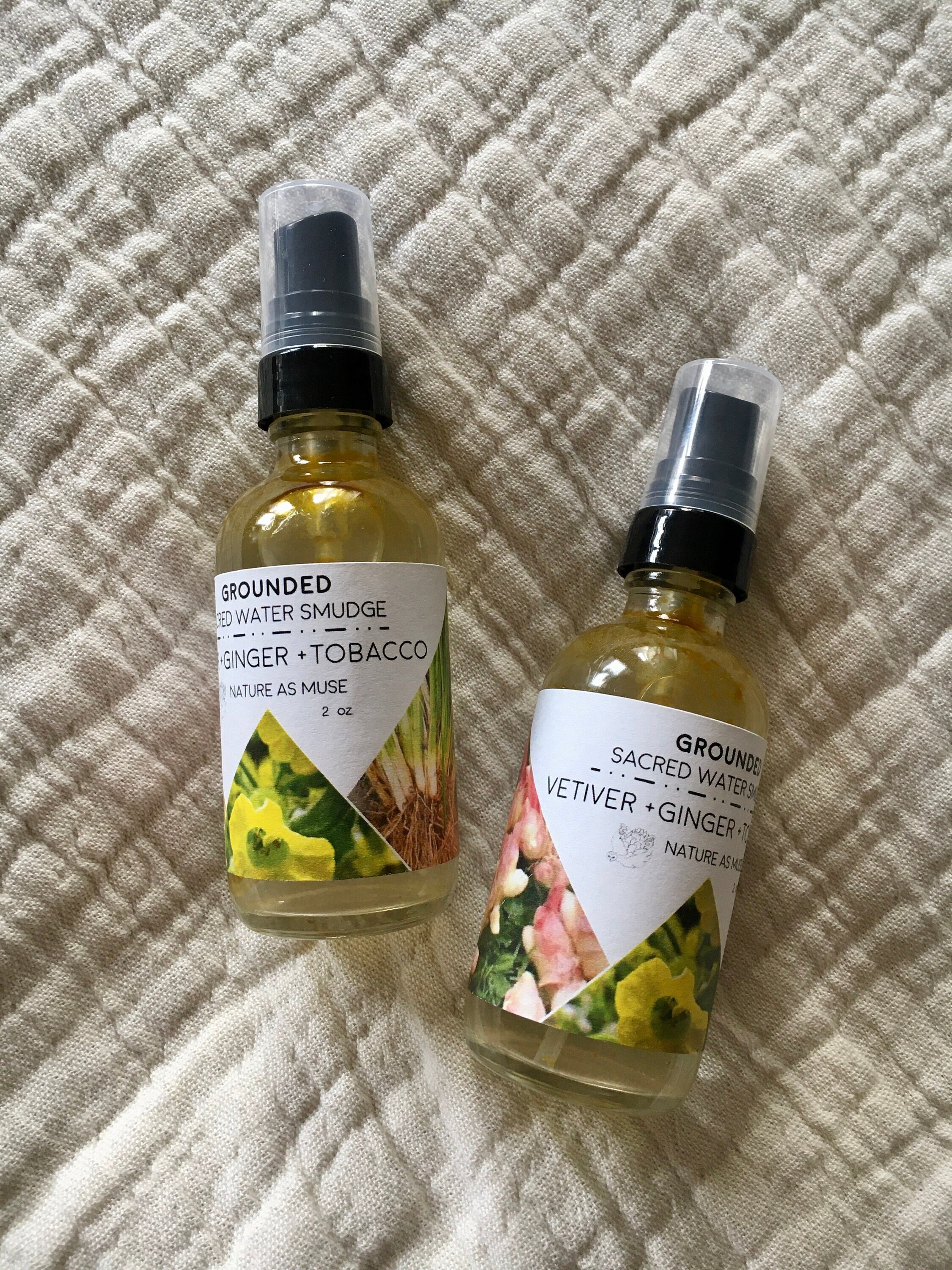 grounded tobacco GROUNDED- Vetiver + Ginger + Tobacco Water Smudge Spray