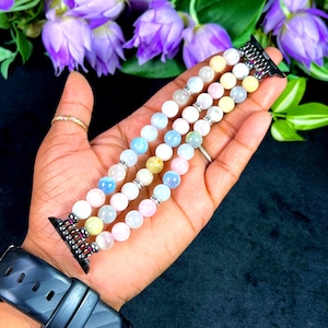 Multi Gemstone Watch Silver - Etsy display picture 1